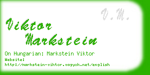 viktor markstein business card